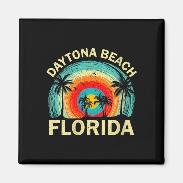 Imã Dia das mulheres daytona beach florida verão retrô (Frente)
