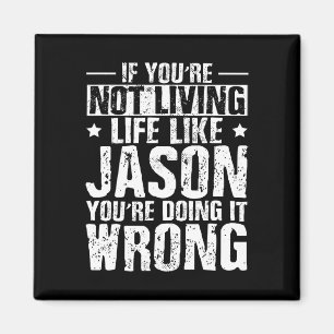 Imã Dia de Aniversário Jason Nome Forename Dizendo