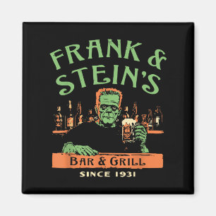Imã Dia de as Bruxas engraçado Frank E Bar Grill