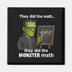 Imã Dia de as Bruxas engraçado Monstro Math Pun, Teach