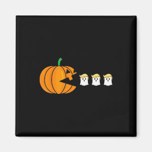 Imã Dia de as Bruxas engraçado Pumpkin Comendo Trump G