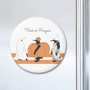 Imã Dia de as Bruxas engraçado Pumpkin Penguin de Cart
