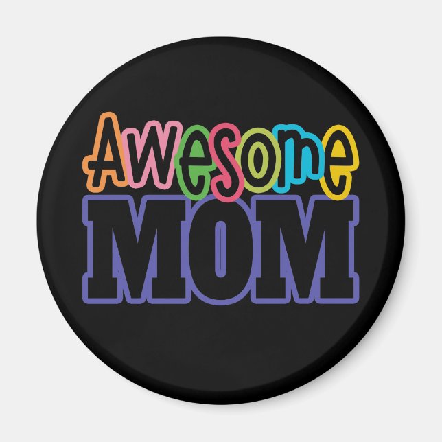 Imã Dia de as mães Colorida Incrível da Mãe | Magnet (Frente)