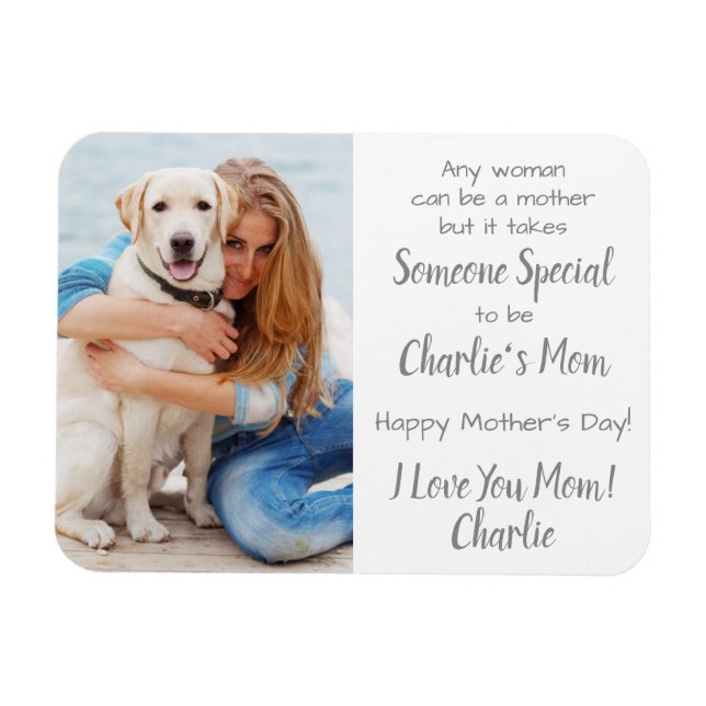 Ímã Dia de as mães de Fotografia Personalizada de Pet  (Horizontal)