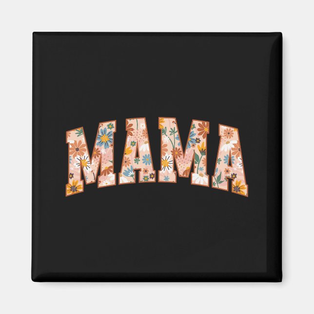 Imã Dia de as mães de Mama Gardener Flores de Mama Bon (Frente)