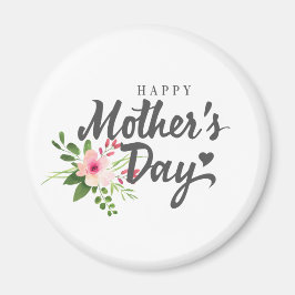 Imã Dia de as mães Feliz Floral Elegante | Magnet
