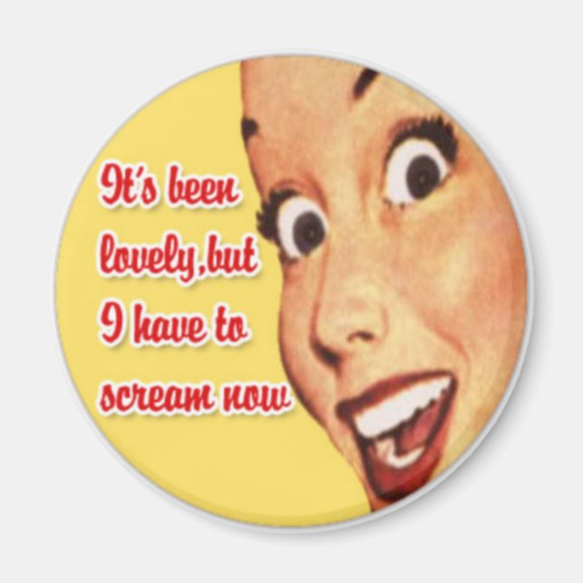 Imã Dia de as mães Feliz Mulher Doméstica Funny Retro  (Frente)