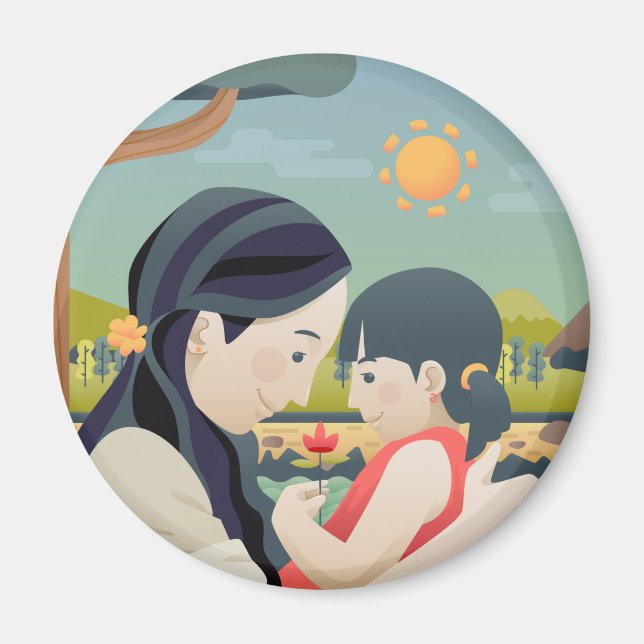 Imã Dia de as mães Mãe e Filho | Magnet (Frente)