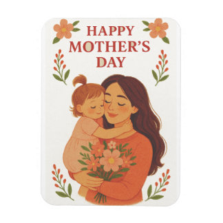 Ímã Dia de as mães Magnet - Bonito, Mãe e Ilustração I
