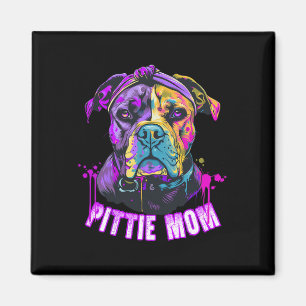 Imã Dia de as mães Pittie Mãe Pitbull Dog Lovers