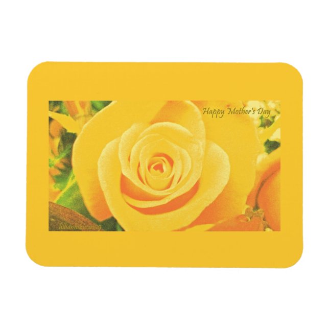 Ímã Dia de as mães Rosa Amarelo - Ímaco Flexi Premium (Horizontal)