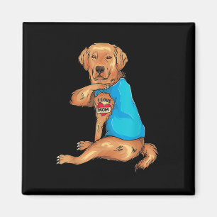 Imã Dia de as mães Tatuagem Eu Amo A Mãe Ouro Retrieve