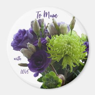 Imã Dia de as mães verde e roxo