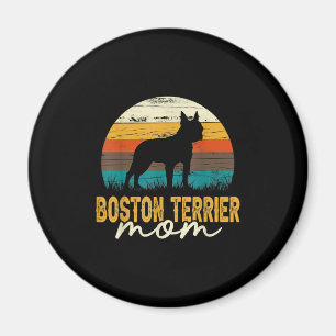 Imã Dia de as mães Vintage Boston Terrier Mom Dog Lov