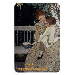 Ímã DIA DE AS MÃES ~ VINTAGEM DE pintura ~