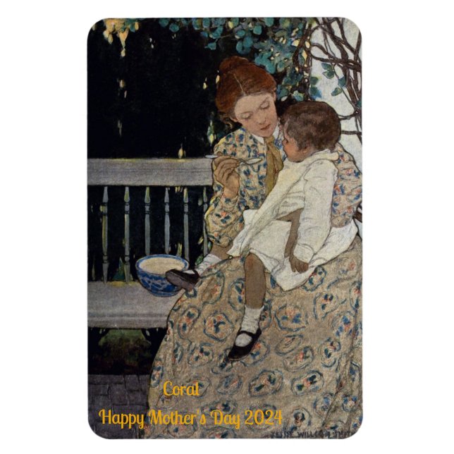 Ímã DIA DE AS MÃES ~ VINTAGEM DE pintura ~ (Vertical)