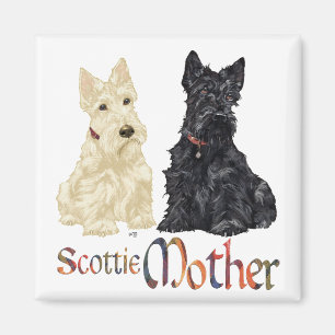 Imã Dia de as mães Whaten & Black Scotties