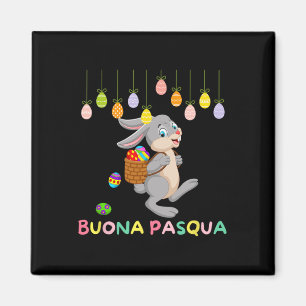 Imã Dia de Caça aos Ovos Italiano Feliz Páscoa Itália
