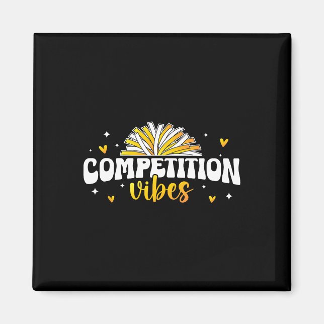 Imã Dia de Competição de Cheerleading Para Fãs de Chee (Frente)