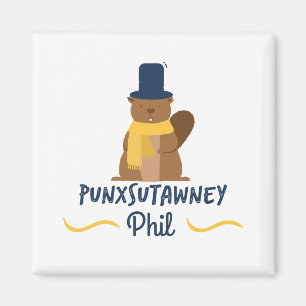 Imã Dia de Groundhog da novidade de Punxsutawney Phil