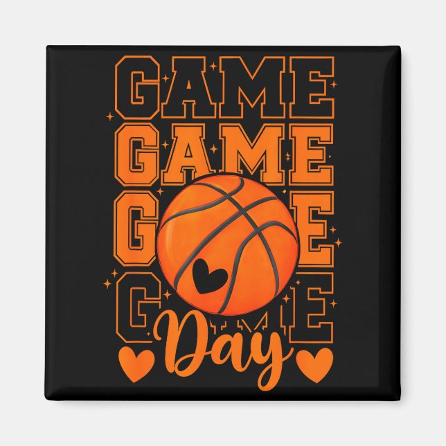 Imã Dia de jogo da mãe de basquete engraçado jogador d (Frente)
