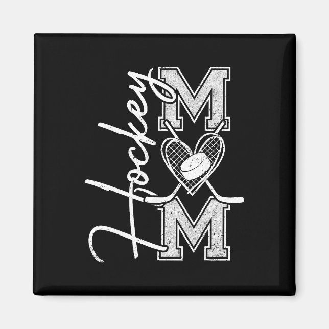 Imã Dia de Jogo da Mãe de Hockey Mãe de Hóquei no Gelo (Frente)