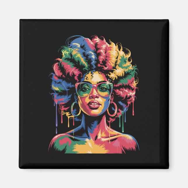 Imã Dia de Juneteenth Mulher Negra Rainha Afro African (Frente)