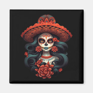 Imã Dia de La Catrina Sugar Skull Agência Governamenta