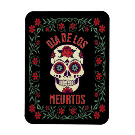 Ímã Dia de los Muertos Sugar Skull Magnet