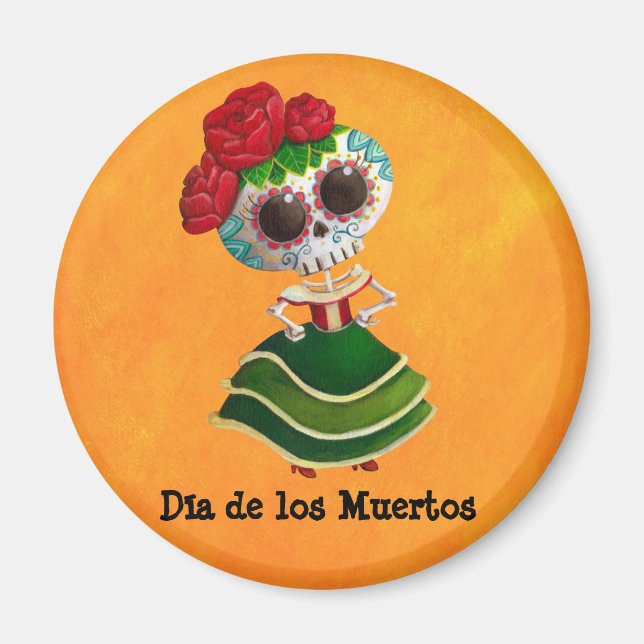 Imã Dia de Muertos Má Morte Mexicana (Frente)