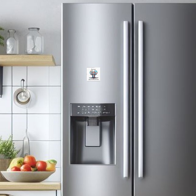 Imã Dia de os namorados de árvore (Valentine's Day fridge magnet. Love grows.)