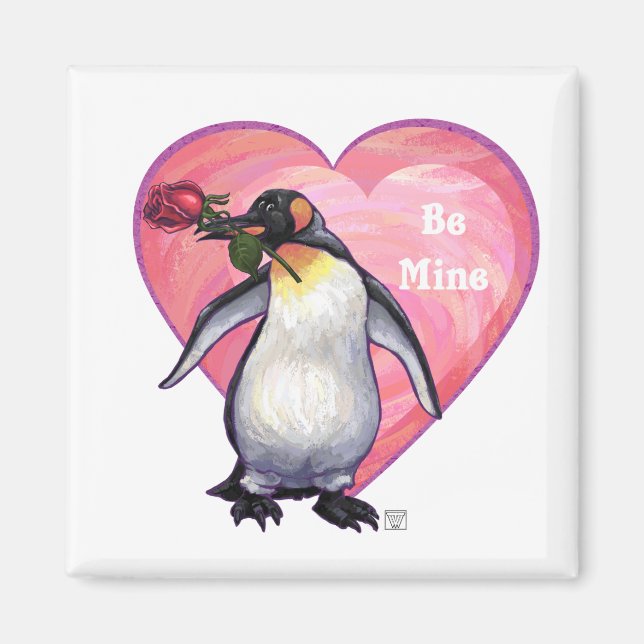 Imã Dia de os namorados de pinguim (Frente)