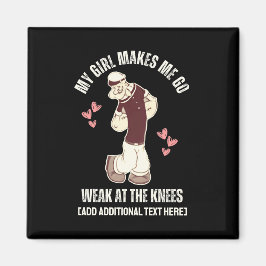 Imã Dia de os namorados Divertido, POPEYE Fraco Nos Jo