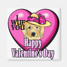Imã Dia de os namorados Goldendoodle