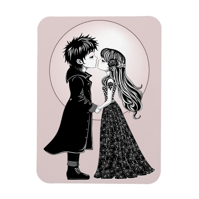 Ímã Dia de os namorados Gótico Beijo Gótico (Vertical)