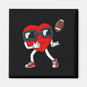 Imã Dia de os namorados Heart Football Receptor Tight