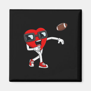 Imã Dia de os namorados Heart Quarterback Futebol Boys