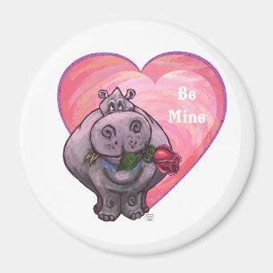 Imã Dia de os namorados Hippopotamus