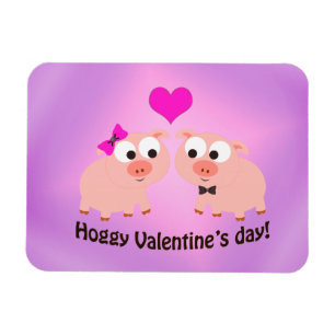 Ímã Dia de os namorados Hoggy Pig Love