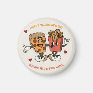 Imã Dia de os namorados "Pizza e Batatas Fritas Corres