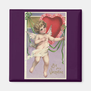Imã Dia de os namorados Vintage Vitoriano Cupido com C