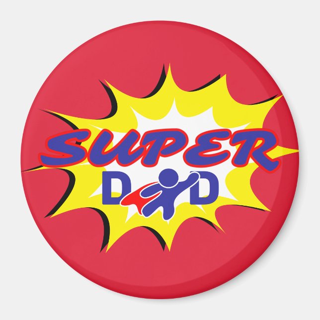 Imã Dia de os pais de quadrinhos do Pai Super Hero (Frente)