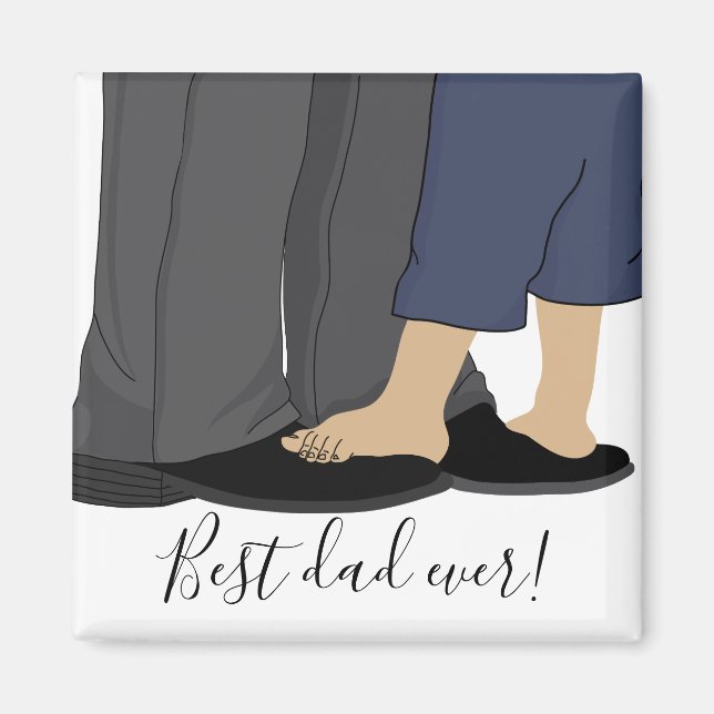 Imã Dia de os pais Magnet Square (Frente)