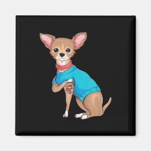 Imã Dia de os pais Oferece Cachorro Engraçado Chihuahu