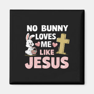 Imã Dia de Páscoa Nenhum Coelho Me Ama Como Jesus Cris