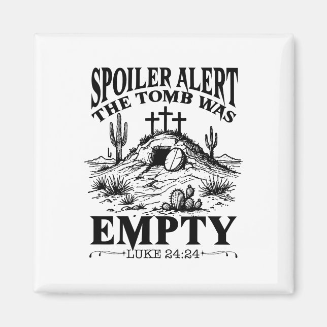 Imã Dia de Páscoa Religioso Cristão Alerta de Spoiler  (Frente)