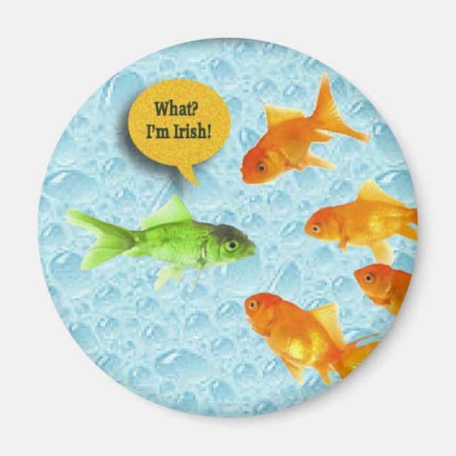 Imã Dia de Patrick, Humor de Peixe Goldfish (Frente)