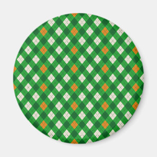 Imã Dia de São Patrício argyle colorido irlandês
