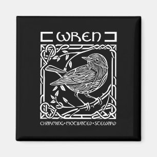 Imã Dia de São Patrício Celtic Knot Zodiac Wren 10 de