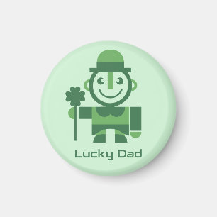 Imã Dia de São Patrício com Leprechaun Sortudo minimal